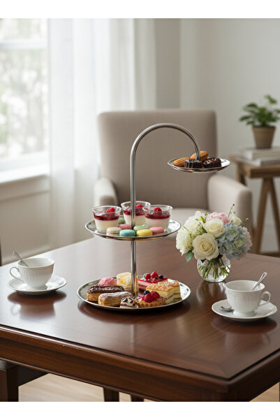 Living 3-Tier Dessert Stand with Elegant Arch Design for Special Occasions