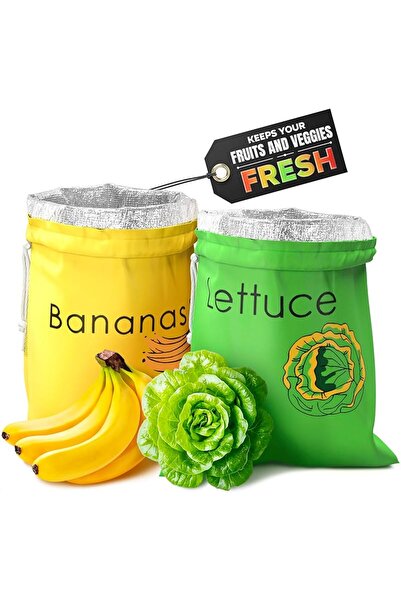 Choice 2PCS 35X27.5X1cm 1pc Banana Storage Bag, Vegetable Preservation Bag, P...