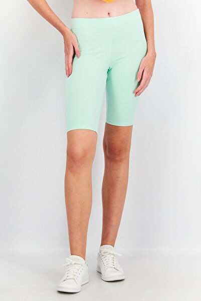 Weekday Women Pull On Plain Legging Shorts, Mint Green