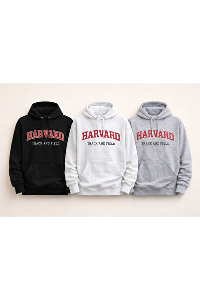 pepule 3-Pack Economic Pack 3 Threads Fleece-Lined Hoodie Printed Sweatshirt