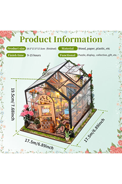 Choice A DIY Miniature Garden House Kit with Furniture and LED Light DIY Doll...