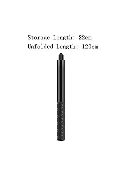 Choice black 120 cm Bullet Time Invisible Selfie Stick for Insta360 X4 X3 X2 ...
