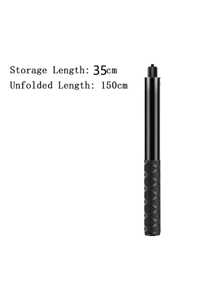 Choice black 150 cm Bullet Time Invisible Selfie Stick for Insta360 X4 X3 X2 ...