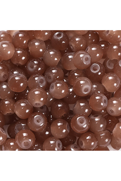 Choice15 50pcs Brown 30/50pcs 6mm Glass Round Beads Colorful Spacer Loose Bea...