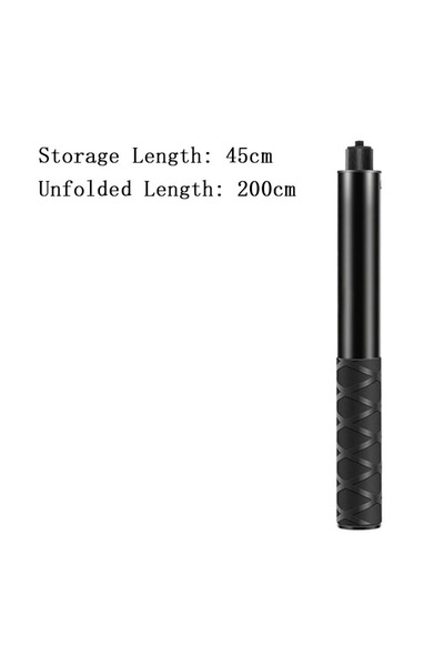 Choice black 200 cm Bullet Time Invisible Selfie Stick for Insta360 X4 X3 X2 ...