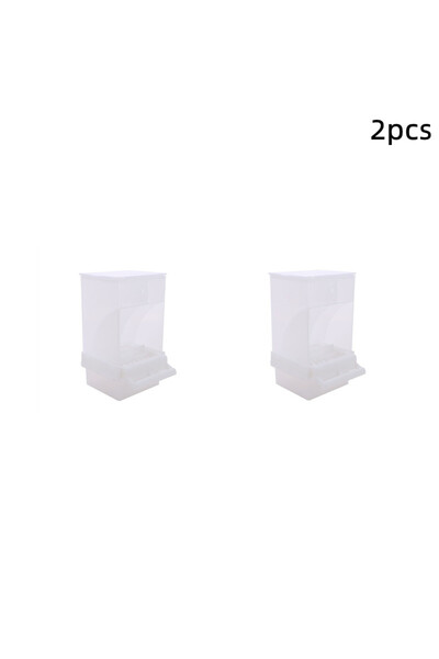 choice2 قطعتان من مغذيات الطيور البيضاء، نصف قطعة، مغذيات ببغاء أوتوماتيكية، ...