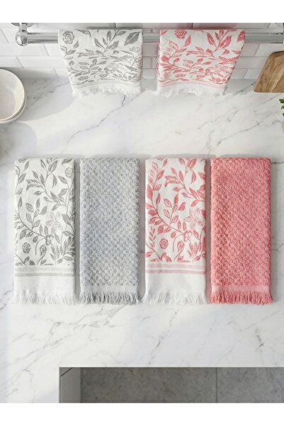 FERAY TEXTILE Dekoratif 4'lü Şık Mutfak Havlusu & Kurulama Bezi