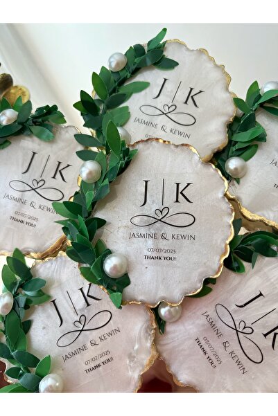 Atelierhüda Epoksi Magnet Hediyelik – Söz Nişan Nikah Düğün Magneti 25 Adet