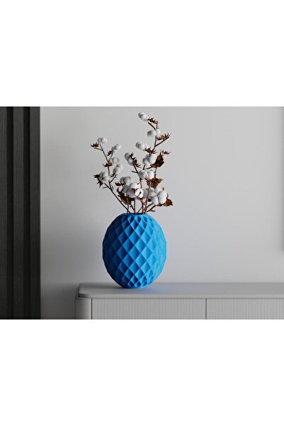 Sani decorative vase, Crystal 121 x 121 x 140 mm, Cyan