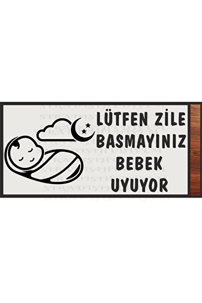 sıradışıhediyem Please Do Not Play the Bell Baby Warning Sign Has Double-Side...