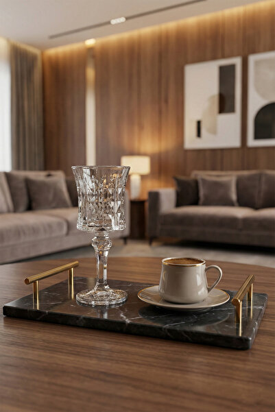 grandora طقم 6 أكواب زجاجية للقهوة بقاعدة 140 مل، تصميم أنيق بنقوش محفورة، من...