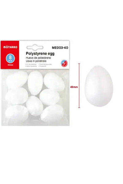 MOTARRO Polystyrene Egg ME003-40 Foam Craft Egg for DIY Art, Model Making & S...