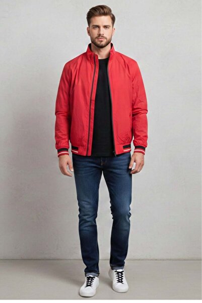 embody Men's Red Men's Jacket in Red Spring Autumn Red 8250