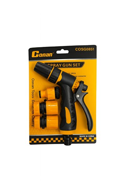 CONAN مجموعة مسدس رش مكونة من 5 قطع - فوهة رش مياه متعددة الوظائف مع موصلات (...