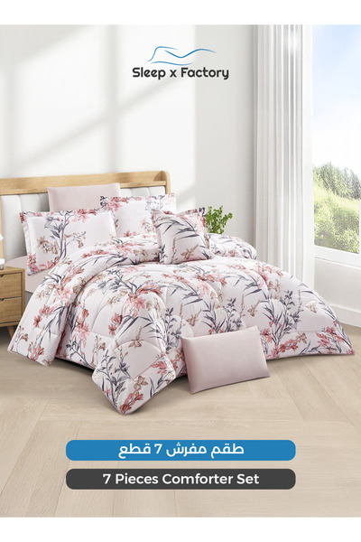 Sleep x Factory 7-Piece Premium Microfiber Comforter Set – Fits King Beds Siz...