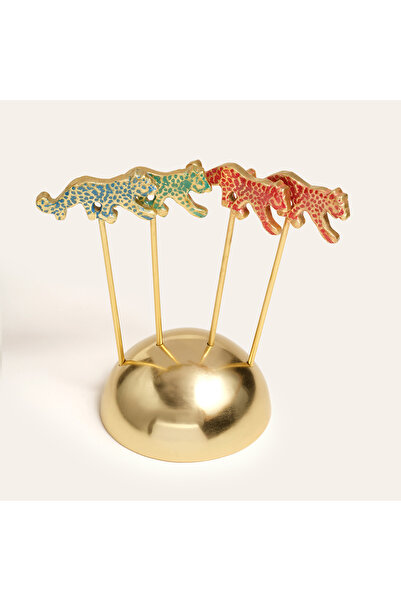 Zsa Zsa Zsu Tanda Çelik Kokteyl Çubukları 8x8x12 Cm Altın - Renkli