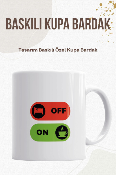 HobiShop Special Printed Mug Cup for Those Who Wake Up with Coffee - Design O...