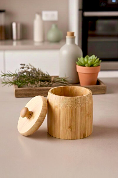 Kitchen Life Pisa Bamboo Single Spice Jar 10X11 cm