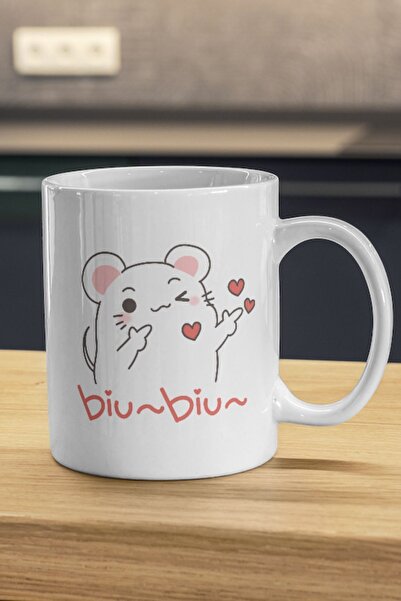 HobiShop Piu Piu Mouse| Mug with Mouse| Mouse Printed Mug| Valentine's Day Gi...