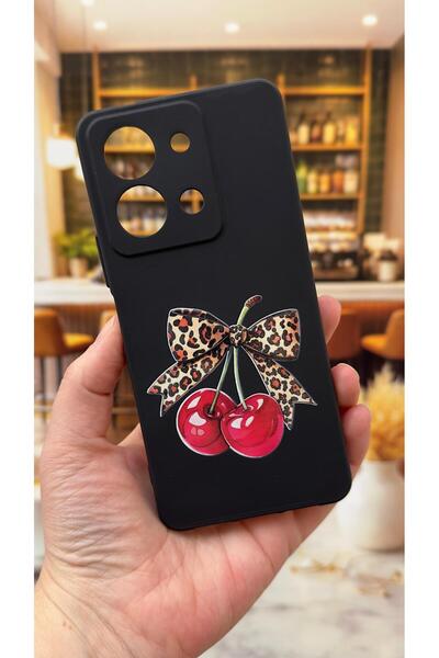 Vip Case Vivo Y28 Compatible Cherry Bow Leopard Pattern Silicone Shock-Absorb...
