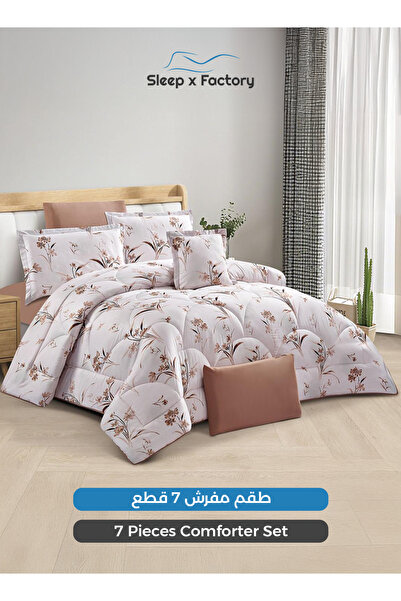 Sleep x Factory 7-Piece Premium Microfiber Comforter Set – Fits King Beds Siz...