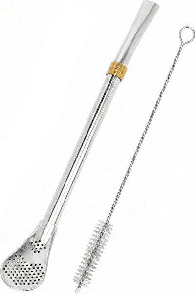 Lava Roastery Stainless Steel Bombilla Yerba Mate Straw with Filter & Cleanin...