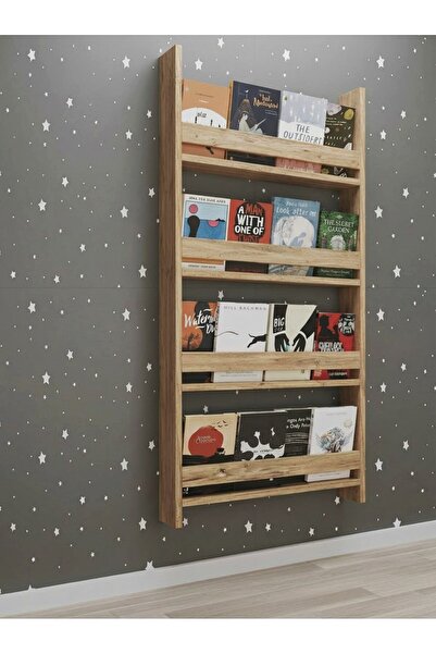 Pratico Artemis - Montessori Çocuk Odası Kitaplık 4 Raflı ATLANTİK ÇAM Montes...