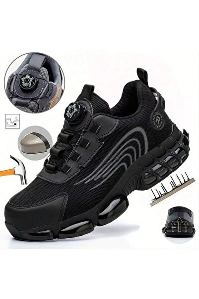 Choice62 45 262-BLACK Safety Shoes For Men Steel Toe Anti-Puncture Men's Work...