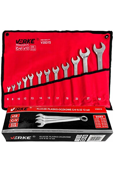 VERKE Set de chei combinate, 12 buc. 6-32mm, V35315,
