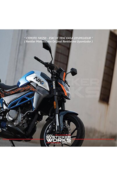 ARONA CFMOTO 250NK Siper Sticker Siperlik Tur Camı Sticker NK Yazılı Etiket