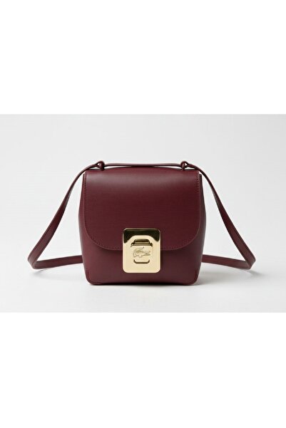 Lacoste Burgundy Piqué Bowling Bag