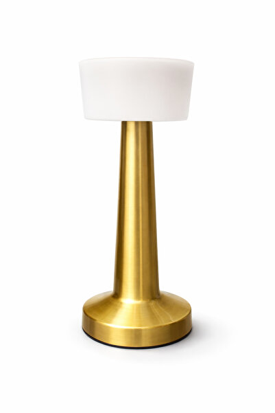 genric اباجورة مصباح طاولة LED مع مستشعر لمس ذهبي بثلاث درجات اضاءة وشحن USB