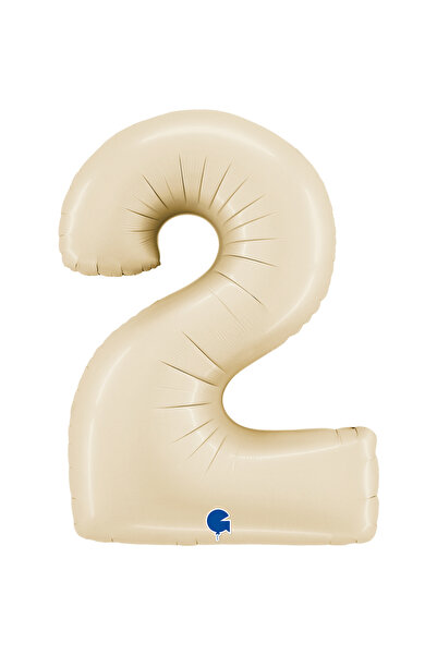 PARTİ SEPETİ بالون رقائقي على شكل أرقام كريمي 26 بوصة (66 سم) إيطالي 0-9