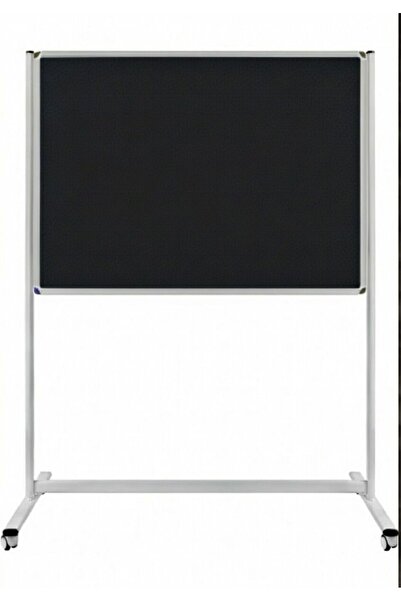 HUGOKIRTASİYE 120x180 Kumaşlı Pano Tekerlekli Ayaklı Sabit Tek Taraflı