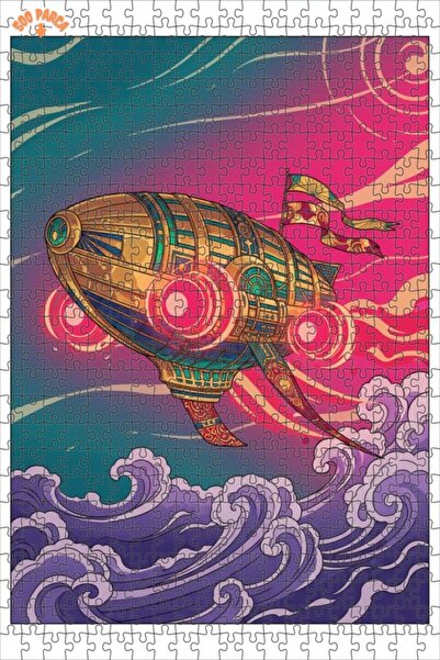 Teona Ahşap لغز خشبي بإطار مزدوج الطبقة بطباعة فنية لطائرة السقف الهوائي 500 ...