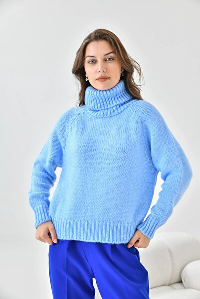 CARLA MARA Women's Turtleneck Ribbed Knit Knitwear Sweater