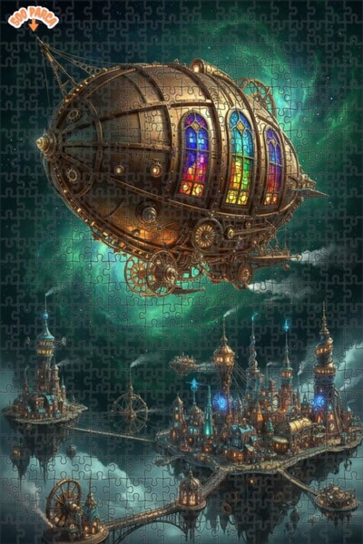 Teona Ahşap لغز خشبي بإطار مزدوج الطبقات من سكاي سيتي هوائية، 500 قطعة، مقاس ...