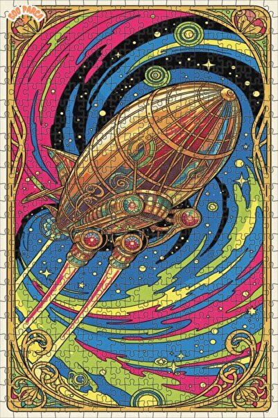 Teona Ahşap لغز خشبي بإطار مزدوج الطبقات من جولدن زيبلين سبيس أديشن 500 قطعة ...