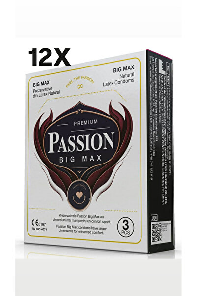 Passion Big Max Condoms - XL for total freedom, latex, lubricated, 36 pcs