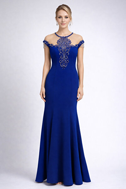 Saygın Rochie de seară model pește brodat cu pietre