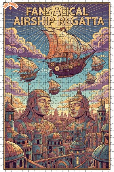 Teona Ahşap لغز خشبي رائع لسباق السفن الهوائية ذو طابقين 500 قطعة 50x30