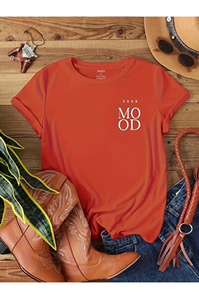 uyguntarz Unisex-T-Shirt mit Aufdruck „Good Mood“.