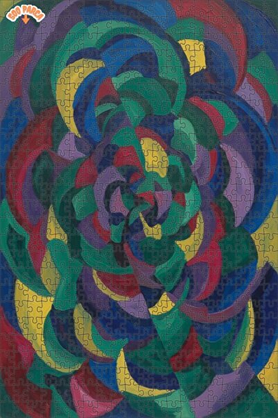 Teona Ahşap لغز خشبي مؤطر بطبقتين بمظهر لوحة زيتية بنمط تجريدي 500 قطعة 50×30