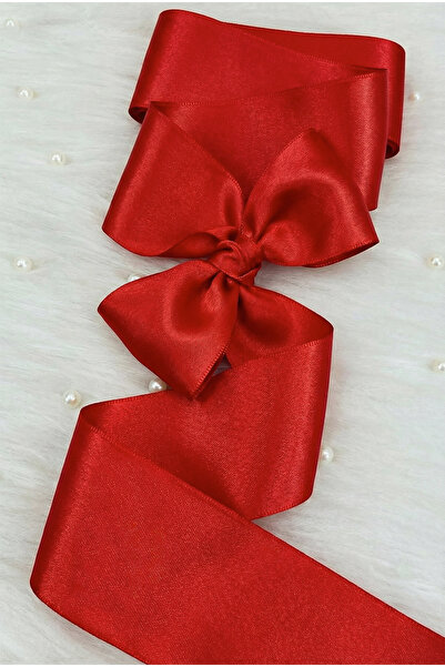 ZEYMERADE 6 см червена двустранна сатенена панделка, 10 метра, опаковане на п...