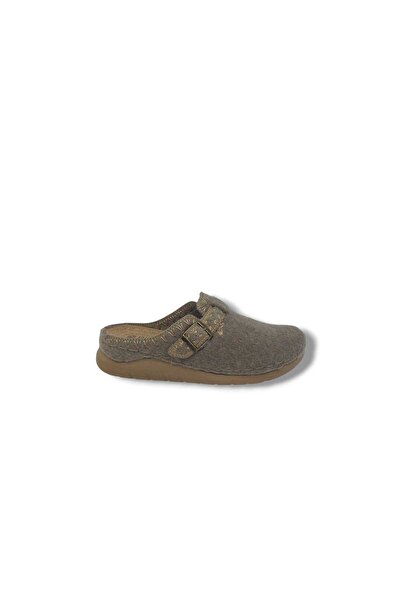 Zerhan Jasmıne 123 Women's Mink Buckle Fabric Room Slippers