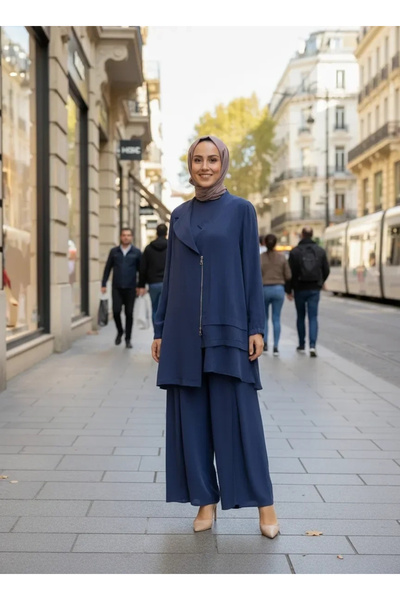 MissWhence Ceket Pantolon Takım İndigo 37205