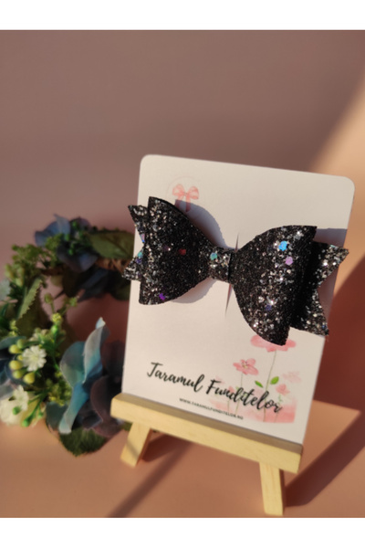 OEM Black Glitter Bow