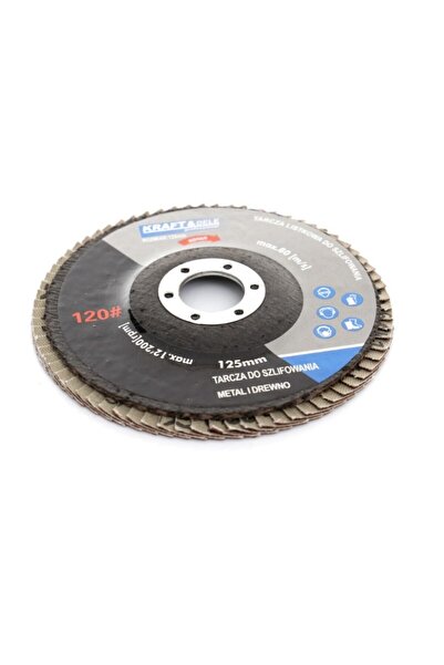 Kraft&dele Disc abraziv lamelar, Kraft&Dele, pentru metal și lemn, 125 mm, P60