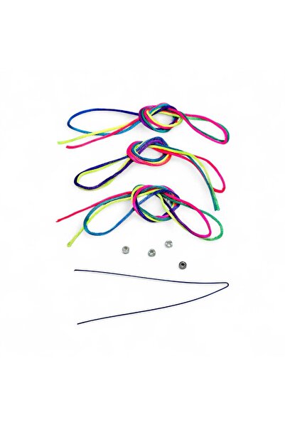 victiny Kendama Silk – PACHET PREMIUM 3 corzi de 70 cm cu rulment, Rainbow