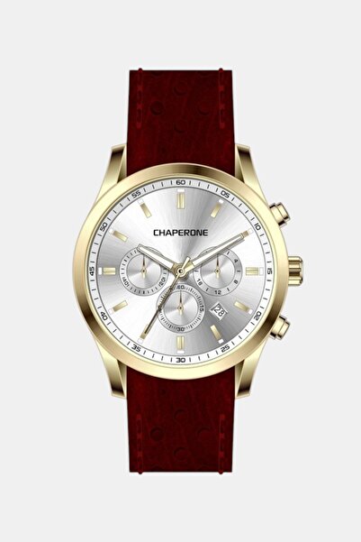Chaperone Erkek Kol Saati Minimal Beyaz Kadran Deri Kordon C002165